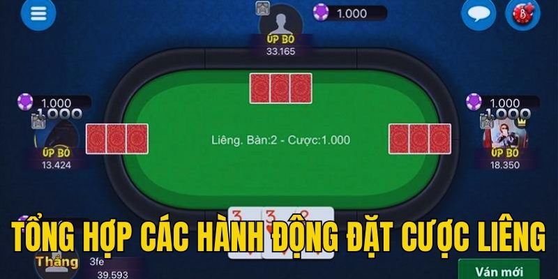 Tổng hợp các hành động đặt cược Liêng trực tuyến